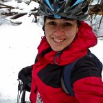bicicleta sobre hielo y nieve ushuaia en invierno